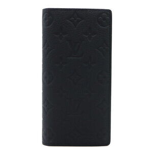 Louis Vuitton Wallet Brazza Long Crocodile Leather Empreinte Black